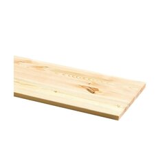 Pakabinama lentyna Spaceo Wood 240x20 cm, smėlio spalvos kaina ir informacija | Lentynos | pigu.lt