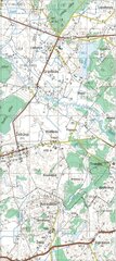 Topografinis žemėlapis, Nemenčinė 75-79/35-39, M 1:50000 kaina ir informacija | Žemėlapiai | pigu.lt