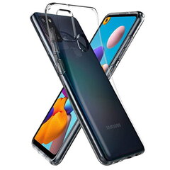 Особо элегантный и прочный Spigen Liquid Crystal TPU чехол-крышка для Samsung Galaxy A21s (A217F), прозрачный цена и информация | Чехлы для телефонов | pigu.lt