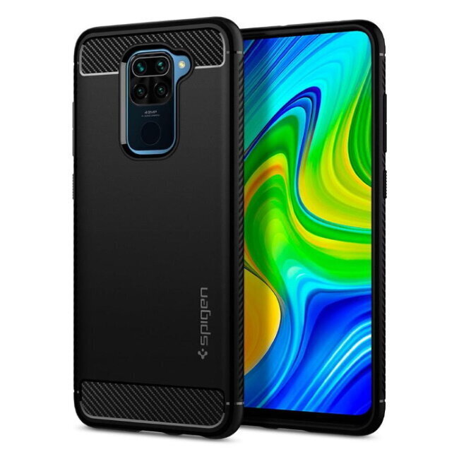 Spigen, skirtas Xiaomi Redmi Note 9, juodas цена и информация | Telefono dėklai | pigu.lt