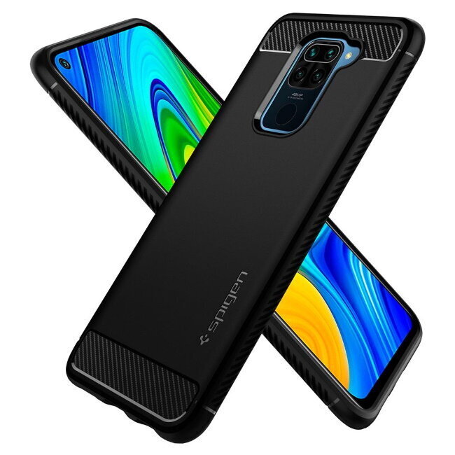 Spigen, skirtas Xiaomi Redmi Note 9, juodas kaina ir informacija | Telefono dėklai | pigu.lt