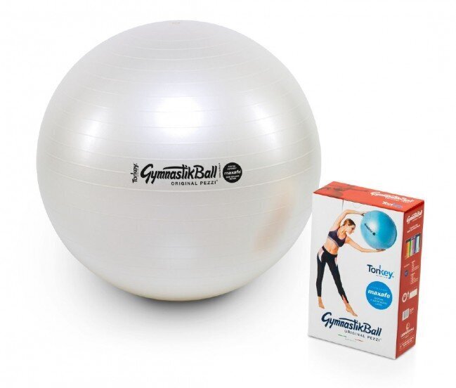 Gimnastikos kamuolys Pezzi Gymnastik Ball Maxafe 75 cm, baltas kaina ir informacija | Gimnastikos kamuoliai | pigu.lt