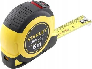 Matavimo juosta Stanley 5 m x 19 mm II klasė DUAL LOCK automatinis fiksavimas kaina ir informacija | Mechaniniai įrankiai | pigu.lt