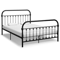 Каркас кровати, металлическая, черный, 140 x 200 см цена и информация | Кровати | pigu.lt