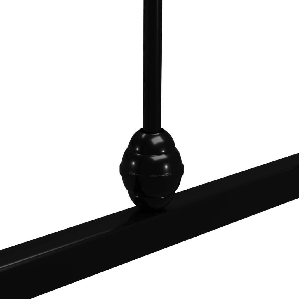 Lovos rėmas iš metalo, 160x200 cm, juodos spalvos kaina ir informacija | Lovos | pigu.lt