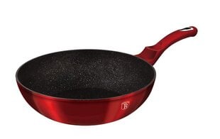 Berlinger Haus Metallic Line Wok keptuvė Burgundy Edition, 30 cm kaina ir informacija | Keptuvės | pigu.lt