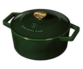 Berlinger Haus чугунная кастрюля для тушения с крышкой Emerald Collection, 4,35 л, 24 см цена и информация | Кастрюли, скороварки | pigu.lt