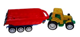 Traktorius su puspriekabe kaina ir informacija | Žaislai berniukams | pigu.lt