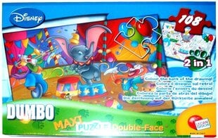 Dėlionė 2in1 108vnt Maxi Dumbo kaina ir informacija | Dėlionės (puzzle) | pigu.lt