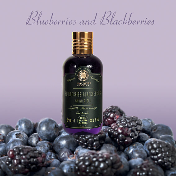 Dovanų rinkinys (kūno jogurtas 200g + druskos kūno šveitiklis 300g + dušo želė 200ml + vonios kamuolys 145g) BLUEBERRIES- BLACKBERRIES Saules Fabrika kaina ir informacija | Kūno šveitikliai | pigu.lt