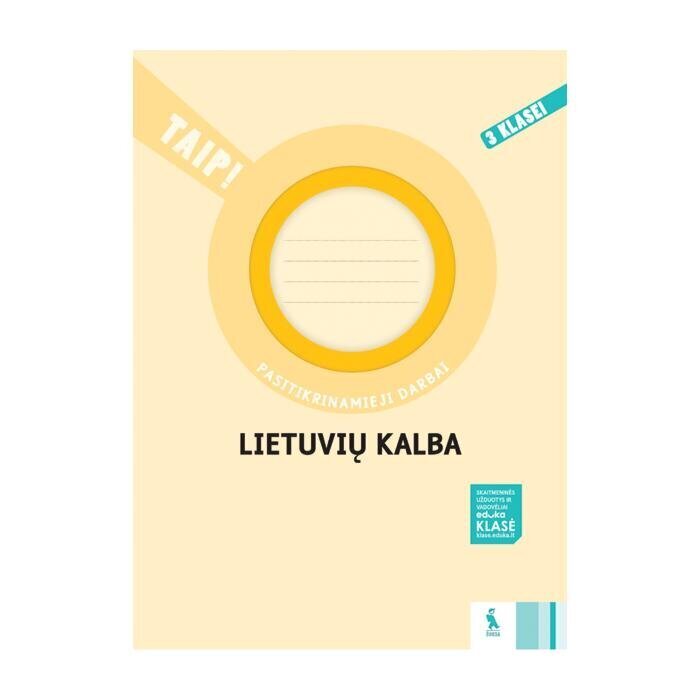 Lietuvių Kalba. Pasitikrinamieji darai 3 kl kaina ir informacija | Pratybų sąsiuviniai | pigu.lt
