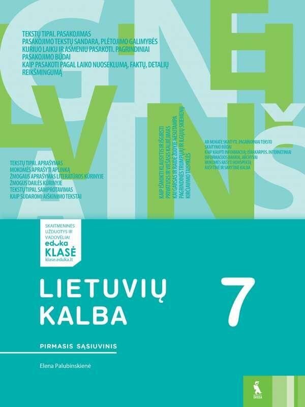 Lietuvių kalba. Pratybų sąsiuvinis 7 kl. 1 d. kaina ir informacija | Pratybų sąsiuviniai | pigu.lt
