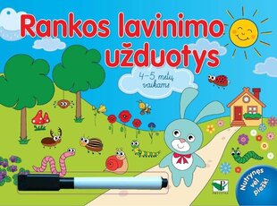 Rankos lavinimo užduotys 4-5 metų vaikams. Su flomasteriu kaina ir informacija | Lavinamosios knygos | pigu.lt