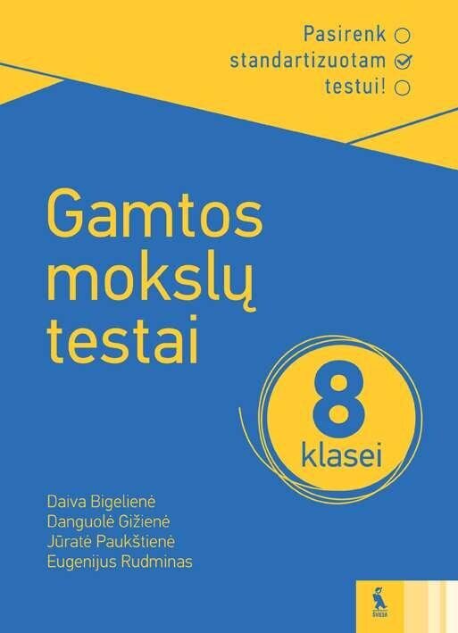 Gamtos mokslų testai 8 kl. kaina ir informacija | Pratybų sąsiuviniai | pigu.lt