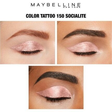 Akių šešėliai Maybelline Eye Studio Color Tattoo 24H 150 Socialite, 4 ml цена и информация | Akių šešėliai, pieštukai, blakstienų tušai, serumai | pigu.lt