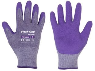 Перчатки защитные FLASH GRIP LAVENDER латекс Bradas (размер 6) цена и информация | Рабочие перчатки | pigu.lt