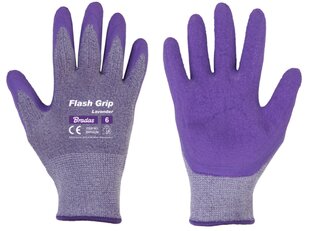 Перчатки защитные FLASH GRIP LAVENDER латекс Bradas (размер 8) цена и информация | Pirštinės darbui sode M/25cm | pigu.lt