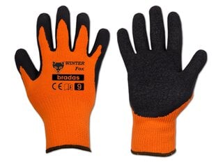 Перчатки защитные WINTER FOX латекс Bradas (размер 9) цена и информация | Рабочие перчатки | pigu.lt