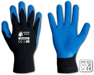 Перчатки защитные HUZAR WINTER латекс Bradas (размер 11) цена и информация | Рабочие перчатки | pigu.lt
