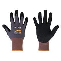 Перчатки защитные FLEX GRIP SANDY нитрил Брадас (размер 7) цена и информация | Рабочие перчатки | pigu.lt
