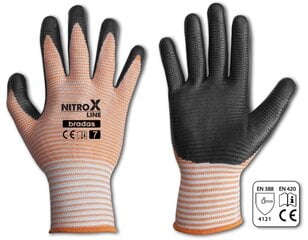 Комплект из 24 пар защитных перчаток Nitrox Line, нитрил 9 цена и информация | Рабочие перчатки | pigu.lt
