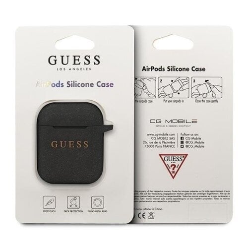 Guess GUACCSILGLBK Airpods case kaina ir informacija | Ausinės | pigu.lt