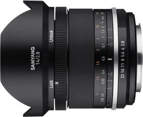Samyang MF 14mm f/2.8 MK2 lens for Sony kaina ir informacija | Objektyvai | pigu.lt
