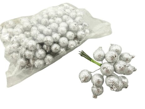 Серебряные ягоды цена и информация | Рождественские украшения | pigu.lt