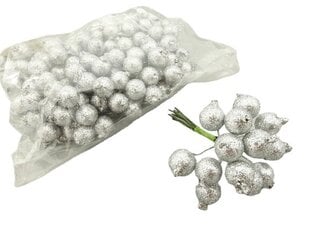 Серебряные ягоды цена и информация | Рождественское украшение CA1031, 10 см | pigu.lt