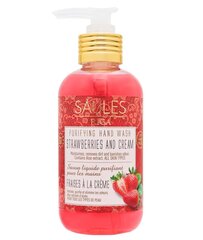 Skystas rankų muilas STRAWBERRIES AND CREAM Saules Fabrika 200 ml kaina ir informacija | Saules fabrika Dekoratyvinė kosmetika | pigu.lt