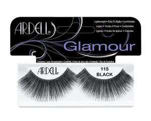 Dirbtinės blakstienos Ardell Glamour 115 juodos, 1 pora цена и информация | Накладные ресницы, керлеры | pigu.lt