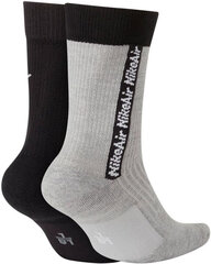 Nike Kojinės U Snkr Sox Crew 2PR Black Grey kaina ir informacija | Vyriškos kojinės | pigu.lt