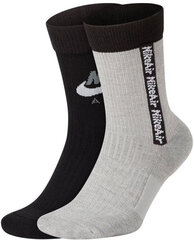 Носки Nike U Snkr Sox Crew 2PR Black Grey цена и информация | Мужские носки | pigu.lt