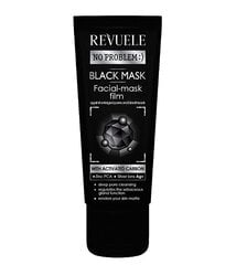 Veido kaukė Revuele No Problem Black Mask, juoda su aktyvuota anglimi, 80 ml kaina ir informacija | Veido kaukės, paakių kaukės | pigu.lt