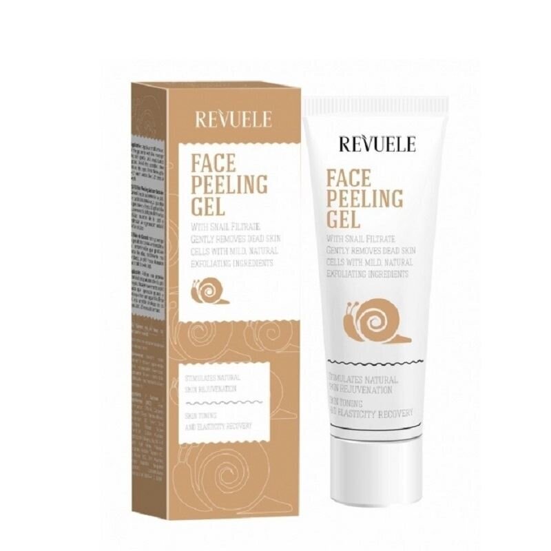 Valomasis veido gelis Revuele Face Peeling Gel Snail Filtrate, 80 ml kaina ir informacija | Veido prausikliai, valikliai | pigu.lt