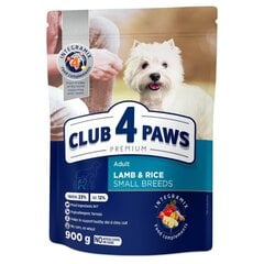 CLUB 4 PAWS Premium полноценный сухой корм Hipoallergenic small breeds, 900г цена и информация |  Сухой корм для собак | pigu.lt