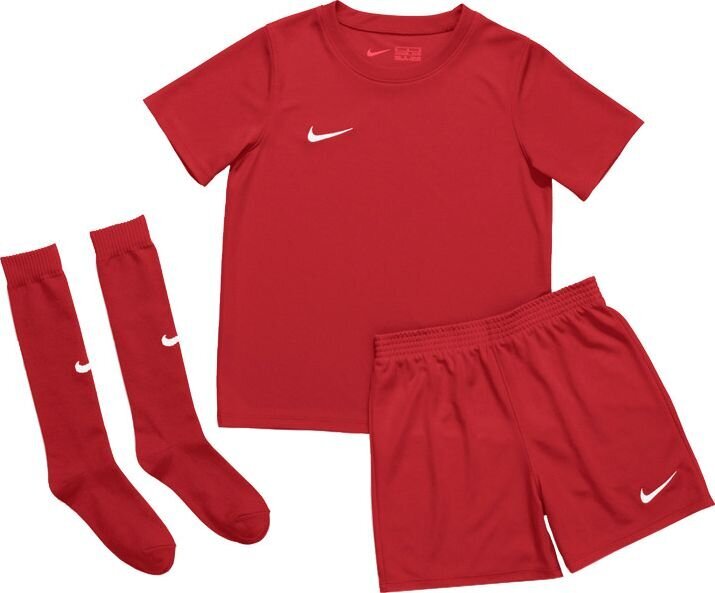 Futbolo drabužių komplektas vaikams Nike JR Dry Park 20, 116-122 cm, raudonas kaina ir informacija | Futbolo apranga ir kitos prekės | pigu.lt