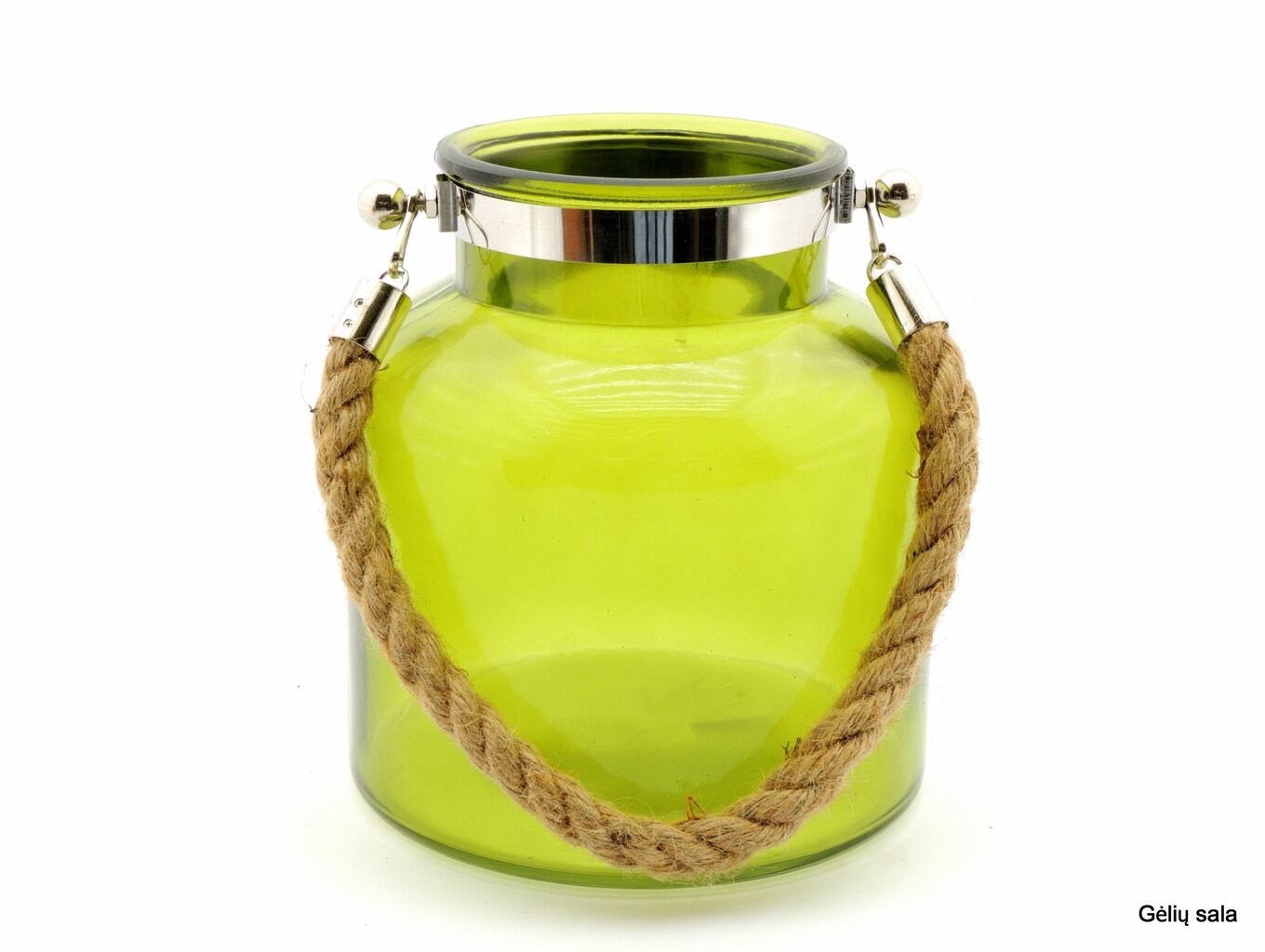 Spalvoto stiklo žvakidės pakabinamos olive kaina ir informacija | Žvakės, Žvakidės | pigu.lt