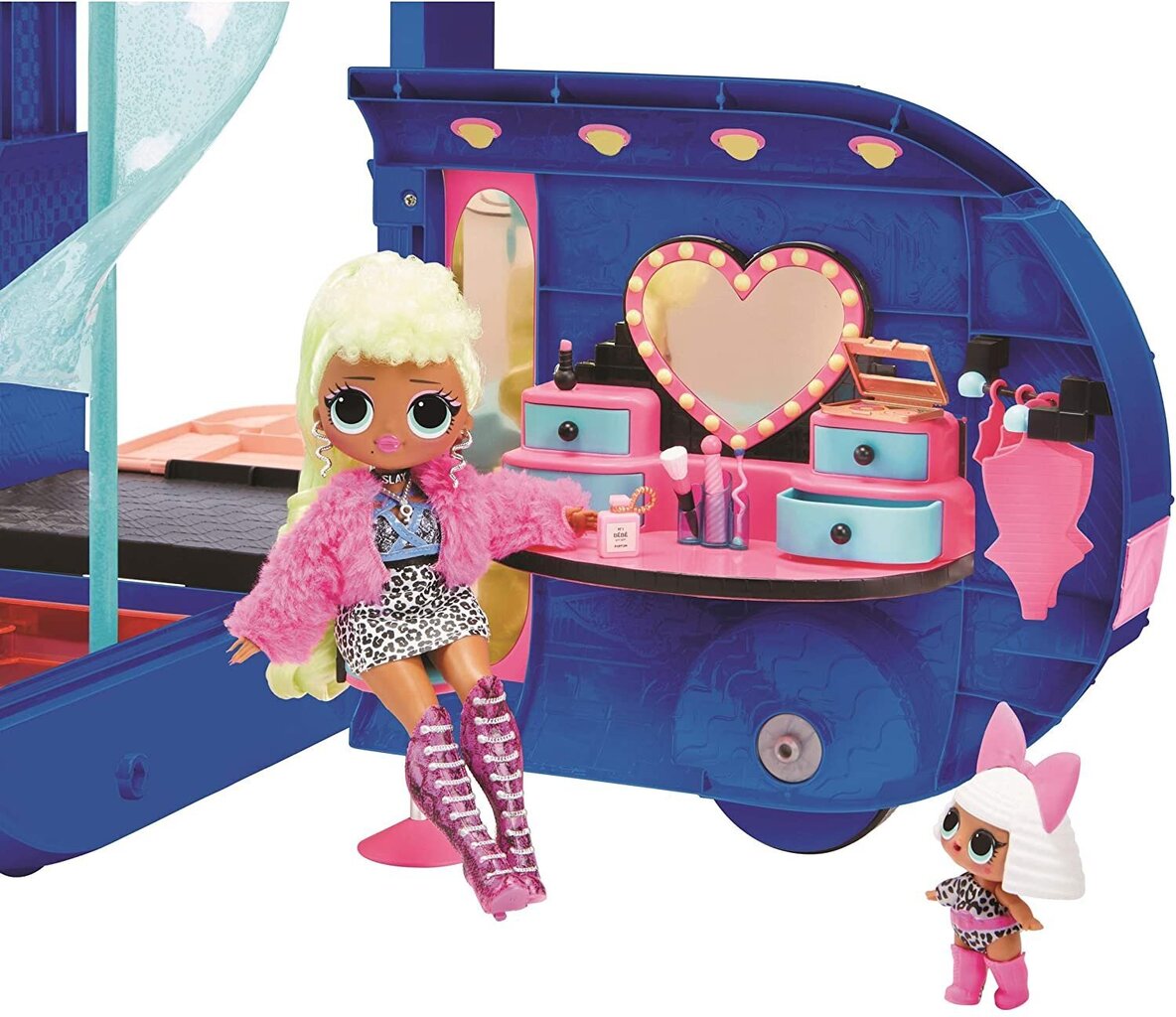 Lėlių autobusas L.O.L. Surprise! O.M.G. 4-in-1 Glamper kaina ir informacija | Žaislai mergaitėms | pigu.lt