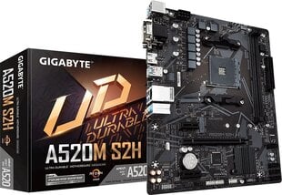 Gigabyte A520M S2H цена и информация | Материнские платы	 | pigu.lt