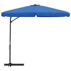 Lauko skėtis vidaXL su plieniniu stulpu, 300cm, mėlynas цена и информация | Зонты, маркизы, стойки | pigu.lt