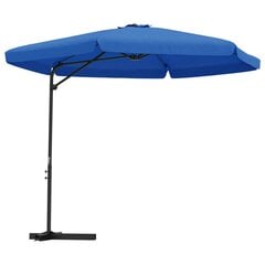 Lauko skėtis vidaXL su plieniniu stulpu, 300cm, mėlynas kaina ir informacija | Skėčiai, markizės, stovai | pigu.lt