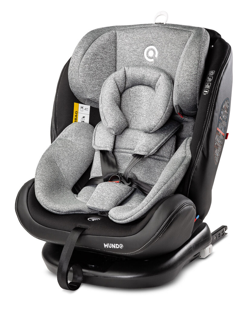 Automobilinė kėdutė Caretero Mundo, 0-36 kg Isofix 360°, grey kaina ir informacija | Autokėdutės | pigu.lt