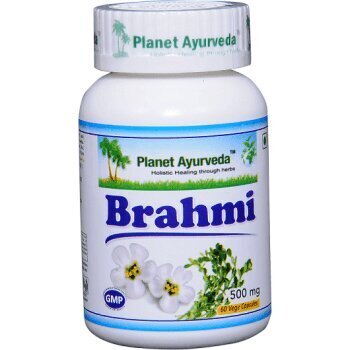 Ajurvedinis maisto papildas Planet Ayurveda Brahmi, 60 kapsulių цена и информация | Vitaminai, maisto papildai, preparatai gerai savijautai | pigu.lt