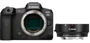 Canon EOS R5 Body + Mount Adapter EF-EOS R цена и информация | Цифровые фотоаппараты | pigu.lt