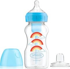 Бутылочка Dr Browns Options+ 2в1, синяя, 6 месяцев+, 270 мл цена и информация | Бутылочки и аксессуары | pigu.lt