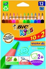 Цветные карандаши BIC CEV.TRIANG.CBW 10 + 2 EU, 12 цветных карандашей, 214842 цена и информация | Принадлежности для рисования, лепки | pigu.lt