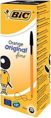 Ручки «ORANGE FINE» BIC 0,8 мм, черные, в упаковке по 20 шт. (101144) цена и информация | Письменные принадлежности | pigu.lt