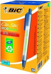 Ручки шариковые BIC ECO CLICSTIC BLUE 1.0 мм, черные, 50 шт. 175907 цена и информация | Письменные принадлежности | pigu.lt