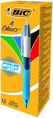 Ручки шариковые BIC 4 COLORS GRIP, 12 шт., 214743 цена и информация | Письменные принадлежности | pigu.lt